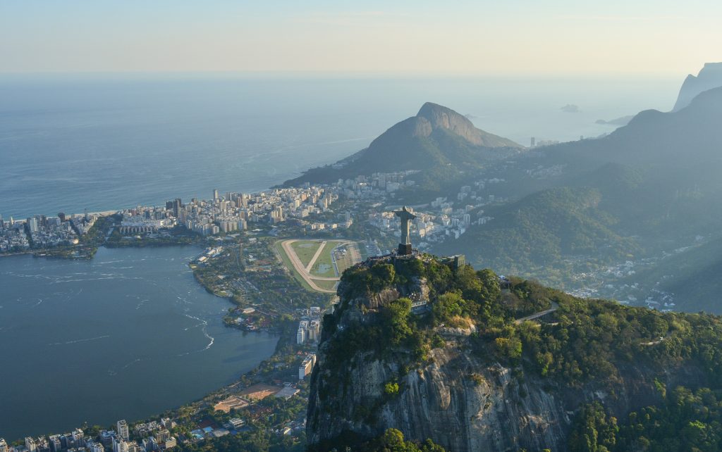 Aerial view on The Christ Redeemer